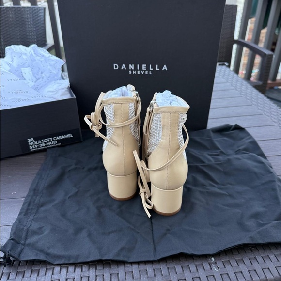 Daniella Shevel Nola Soft Caramel Mesh Heels - Picture 2 of 3